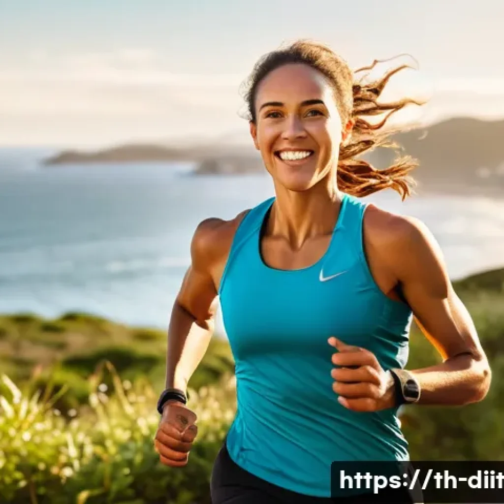 운동선수의 식단에서 필수 지방의 역할 - **"A powerful female marathon runner in the peak of her stride, dressed in full athletic gear, with ...