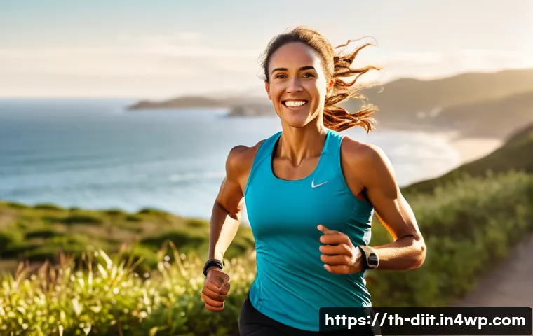 운동선수의 식단에서 필수 지방의 역할 - **"A powerful female marathon runner in the peak of her stride, dressed in full athletic gear, with ...